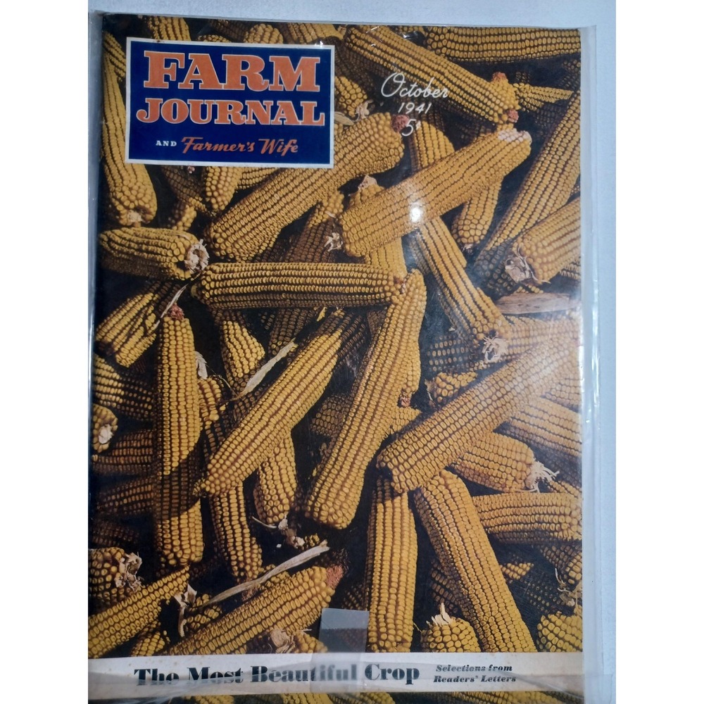 Vintage Farm Journal And Farmer's Wife Magazine October 1941‎ Corn Cover